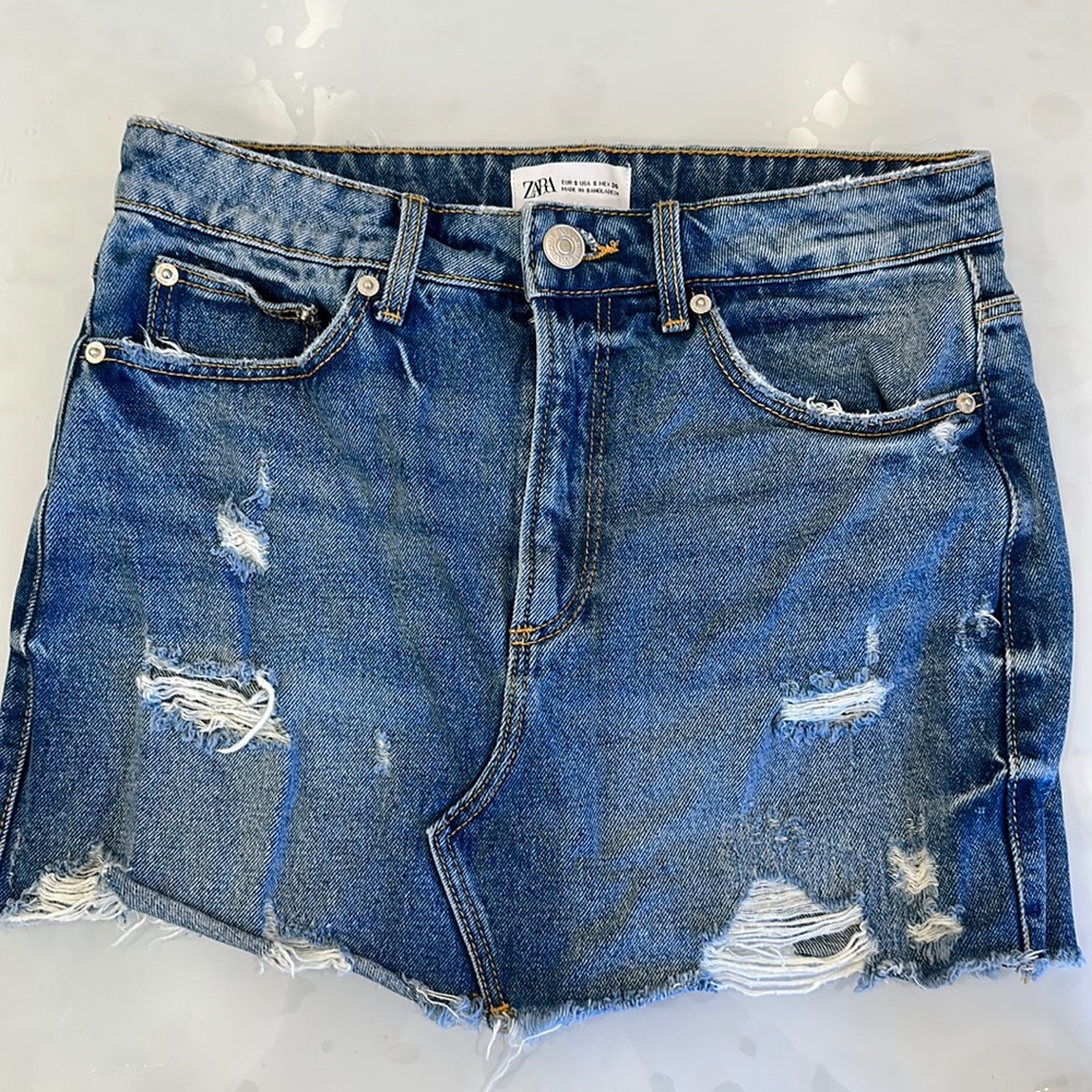 ZARA Denim Mini Skirt | Small